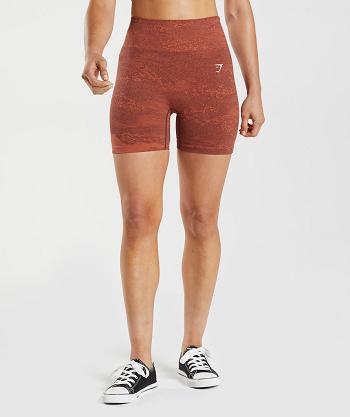 Dámské Šortky Gymshark Adapt Camo Seamless Oranžové Červené Růžové Hnědé | CZ 3863EBC